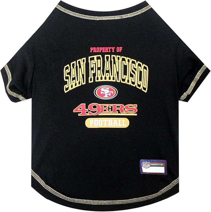 Pets First PET SHIRT for Dogs & Cats - NFL SAN FRANCISCO 49ERS Dog T-Shirt, Large. - Cutest Pet Tee Shirt for the real sporty pup