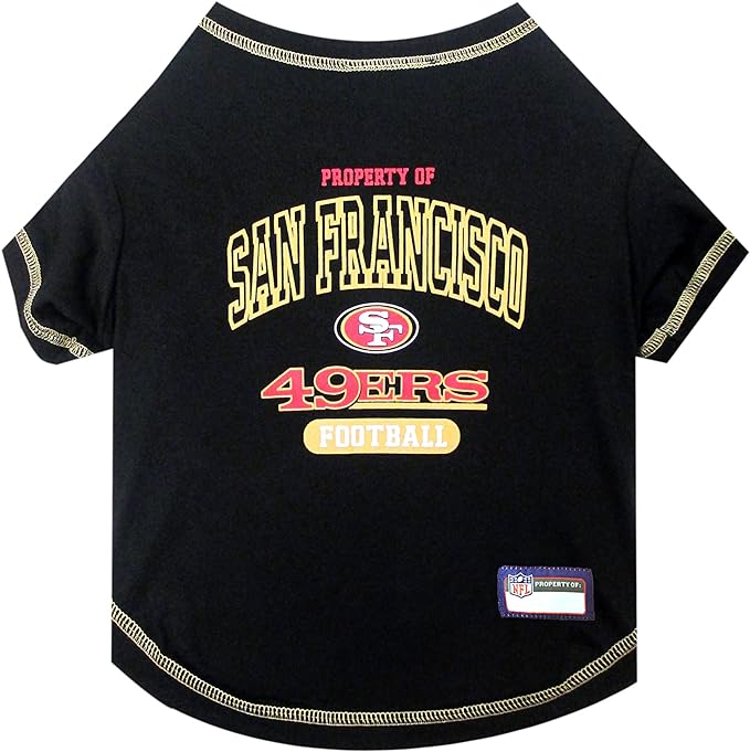Pets First PET SHIRT for Dogs & Cats - NFL SAN FRANCISCO 49ERS Dog T-Shirt, Medium. - Cutest Pet Tee Shirt for the real sporty pup