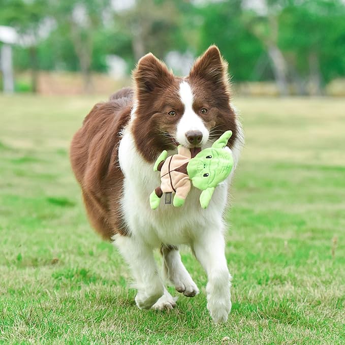 Star Wars for Pets Dog Toy Yoda 9 Inch Plush Flattie Dog Toy | Medium Yoda Dog Toy for All Dogs and Every Day Play to Add to Dog Toy Bin| Flat Dog Toy Stuffingless Dog Toy for Pets