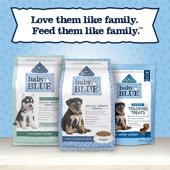 Blue Buffalo Baby Blue Healthy Growth Formula Natural Puppy Dry Dog Food, Chicken and Brown Rice Recipe 4-lb