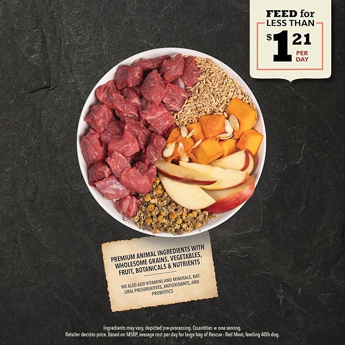 ACANA Rescue Care for Adopted Dogs Dry Dog Food, Red Meat, Liver & Whole Oats Recipe, 4lb