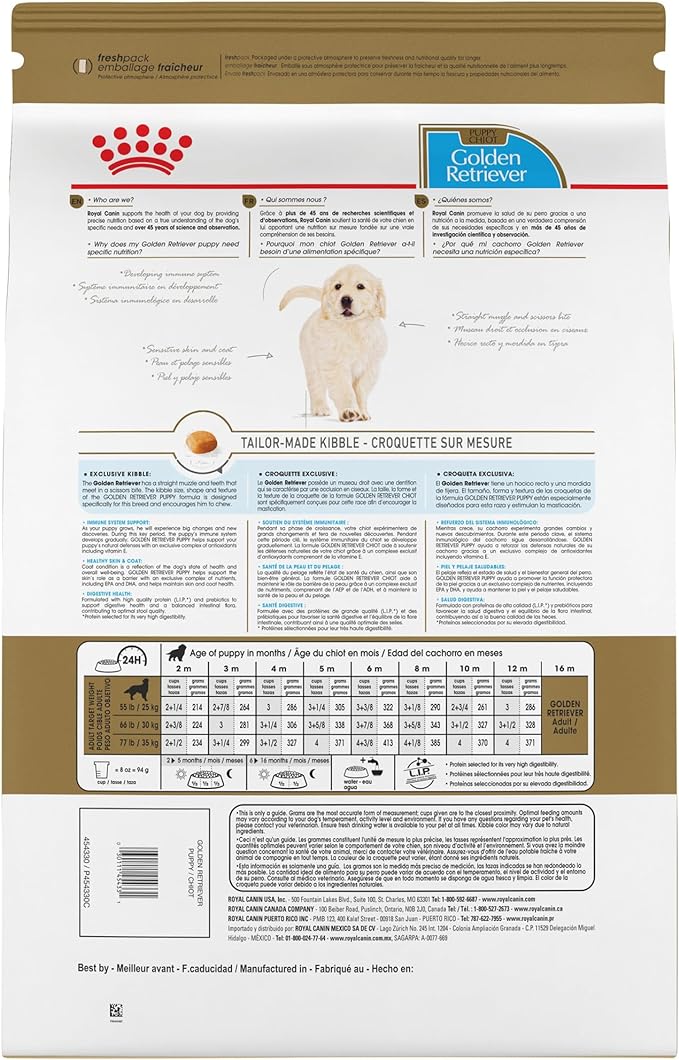 Royal Canin Golden Retriever Puppy Dry Dog Food, 30 lb bag