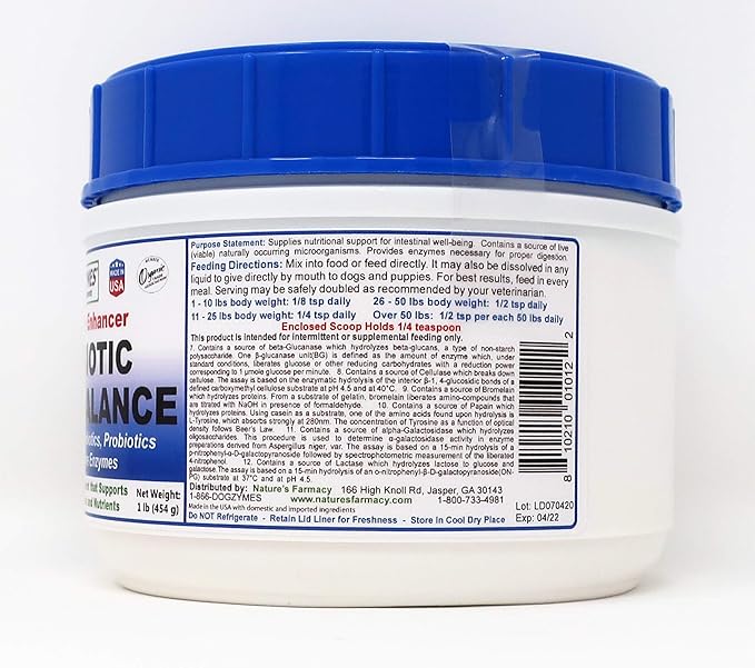 Dogzymes Dissolvable Powder Digestive Enhancer for Dogs, (1 pound)