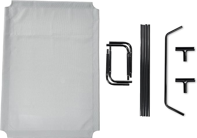 Amazon Basics Cooling Elevated Pet Bed For Dog, X-Large (60.1 x 37.1 x 8.9 Inches), 1 count, Grey