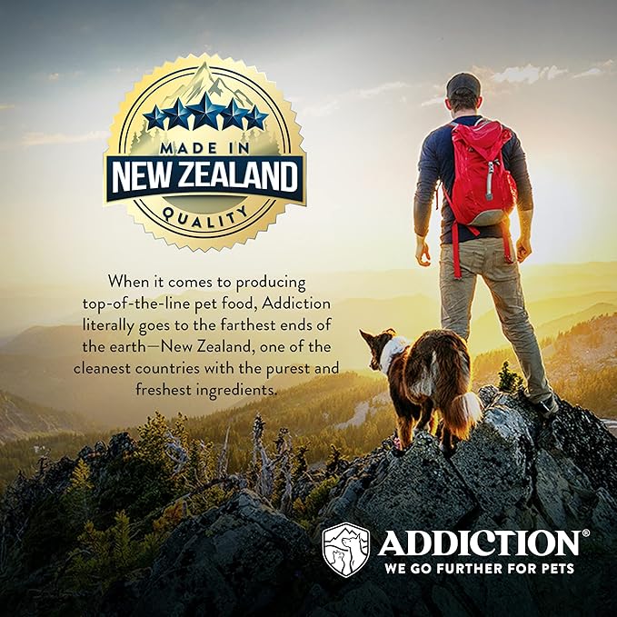 Addiction Herbed Lamb & Potatoes Raw Alternative Dog Food - Gently Air-Dried Complete Meal or Dog Food Topper for Digestive and Skin and Coat Health, 2 lb