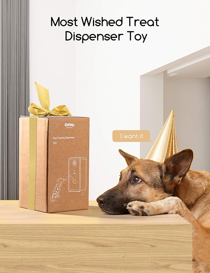faroro Dog Camera with Treat Dispenser, 5G WiFi Pet Camera with Two Way Audio and 1080P Full HD Night Vision for Treat Tossing and Monitoring Your Pet Remotely