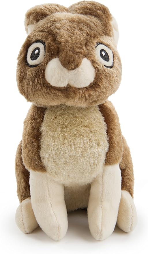 goDog Wildlife Rabbit Squeaky Plush Dog Toy, Chew Guard Technology - Brown, Large