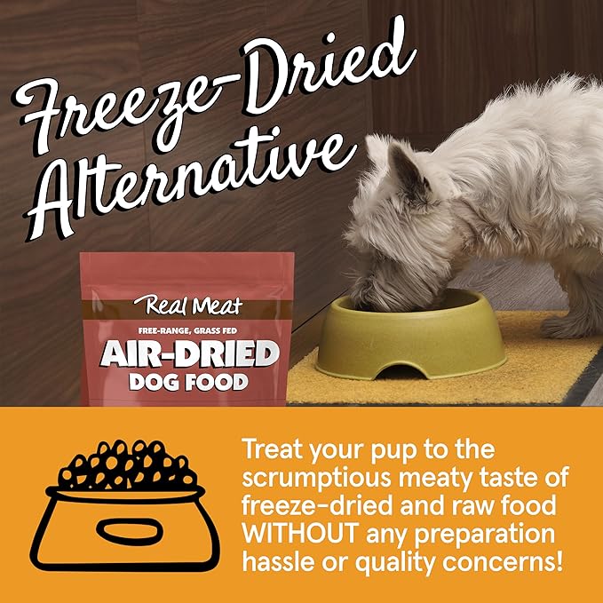 Real Meat Air Dried Dog Food w/Real Turkey & Venison - 10lb Bag of Grain-Free Real Meat Dog Food Sourced from Free-Range Turkey & Deer - All-Natural, & High-Protein Turkey and Venison