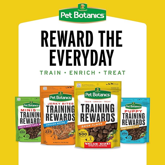 Pet Botanics 4 oz. Pouch Training Rewards Mini Soft & Chewy, Chicken Flavor, with 200 Treats Per Bag, The Choice of Top Trainers