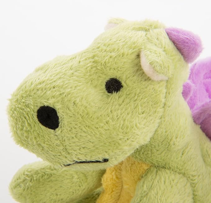 goDog Bubble Plush Dragons Squeaky Dog Toy, Chew Guard Technology - Lime, Large
