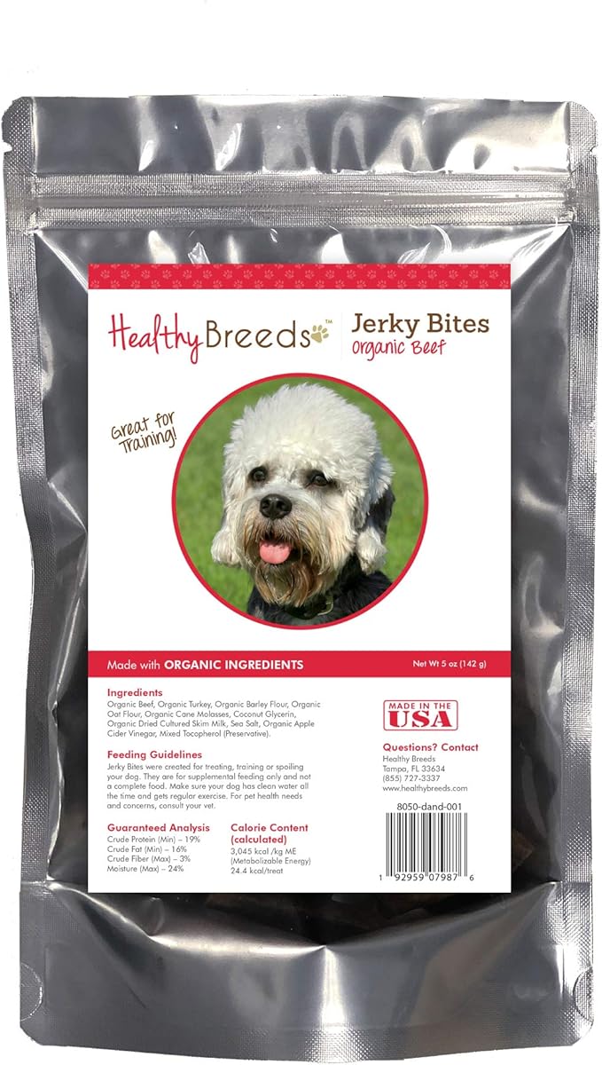 Healthy Breeds Dandie Dinmont Terrier Jerky Bites Beef Recipe Dog Treats 5 oz