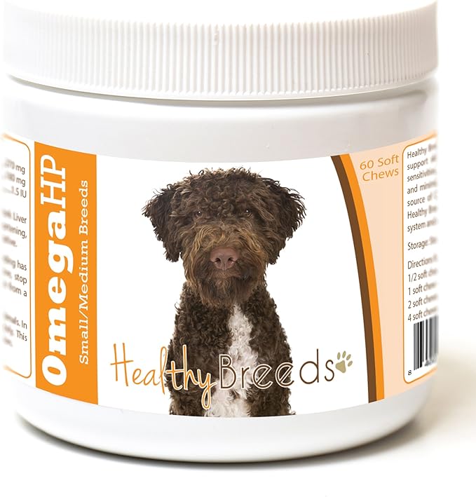 Healthy Breeds Lagotti Romagnoli Omega HP Fatty Acid Skin and Coat Support Soft Chews 60 Count