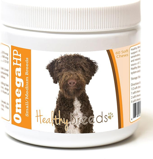Healthy Breeds Lagotti Romagnoli Omega HP Fatty Acid Skin and Coat Support Soft Chews 60 Count