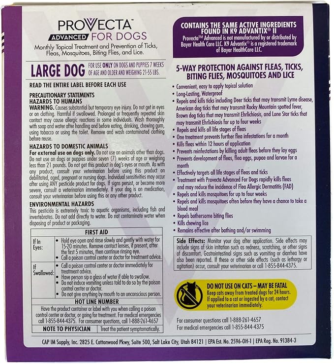 Advanced For Dogs 21-55 lbs. (4 Dose)