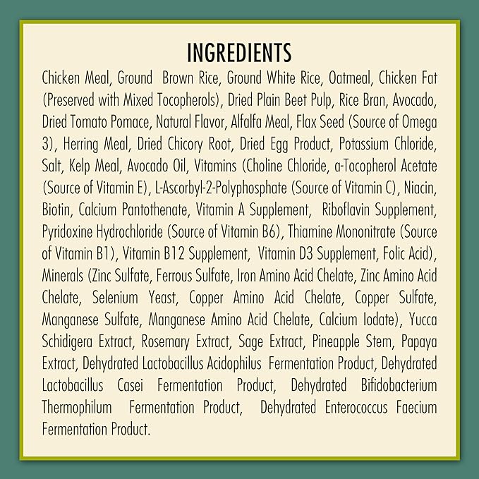 AvoDerm Small Breed Dog Chicken Meal and Brown Rice Formula, 7lb bag