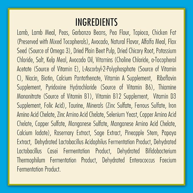 AvoDerm Advanced Sensitive Support Grain-Free for Small Breeds, Sensitivities Lamb Formula, 4lb