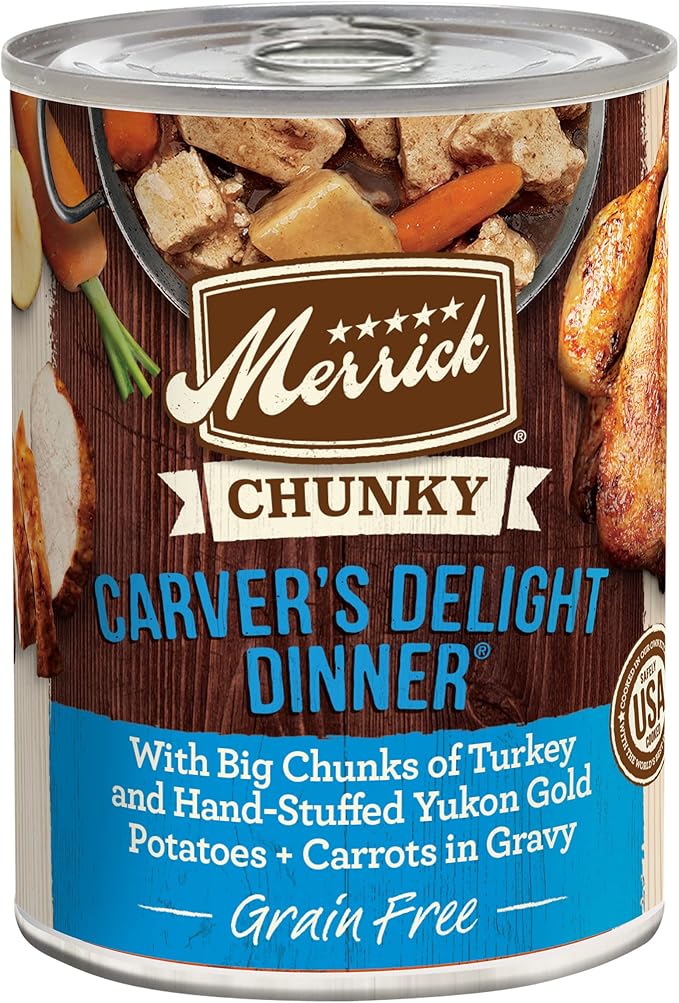 Merrick Chunky Grain Free Premium And Wholesome Canned Dog Food, Real Meat Carvers Delight Dinner In Gravy - (Pack of 12) 12.7 oz. Cans