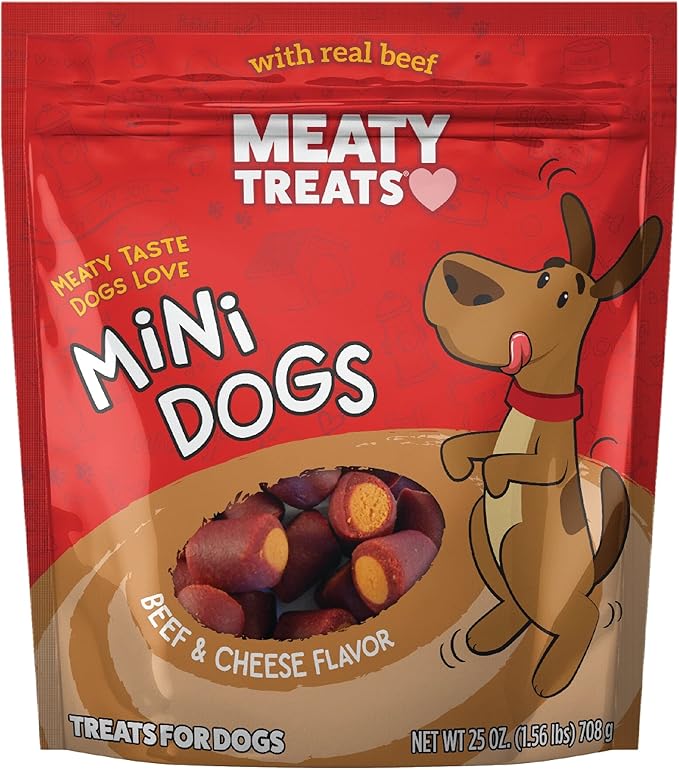 Mini Dogs Beef & Cheese Flavor Soft & Chewy Dog Treats, 25-oz.