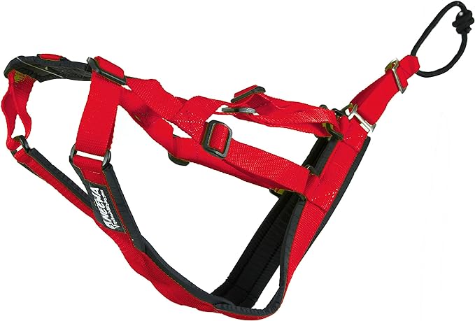 Neewa Adjustable Sled Pro Harness (Medium, Red), Dog Harness Large Breed, Dog Pulling Harness, Giant Dog Harness, Sled Harness for Pulling, Great for Dog Joring