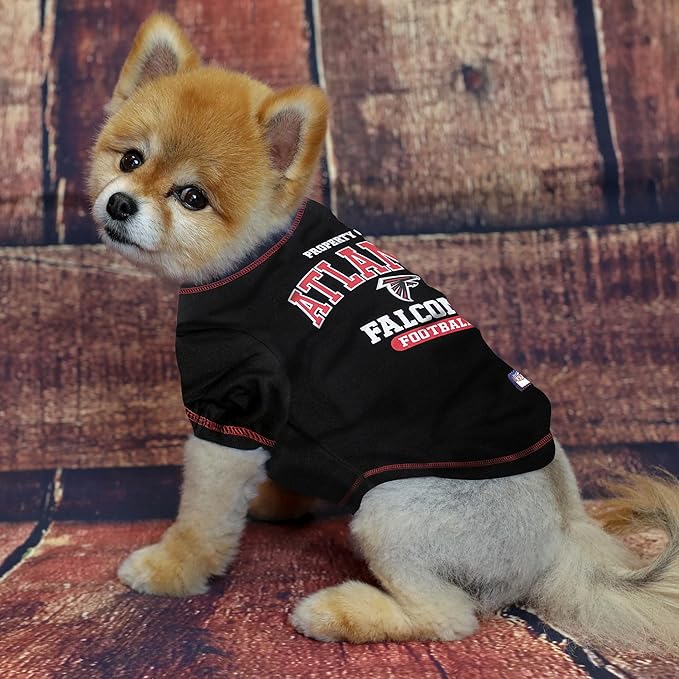 Pets First PET SHIRT for Dogs & Cats - NFL ATLANTA FALCONS Dog T-Shirt, Small. - Cutest Pet Tee Shirt for the real sporty pup