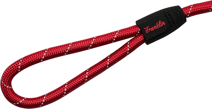 Franklin Pet Supply Nylon Dog Leash – Rope – Reflective – Dog Training – 6 Foot – Dog Walking – Ultra Strong – Red