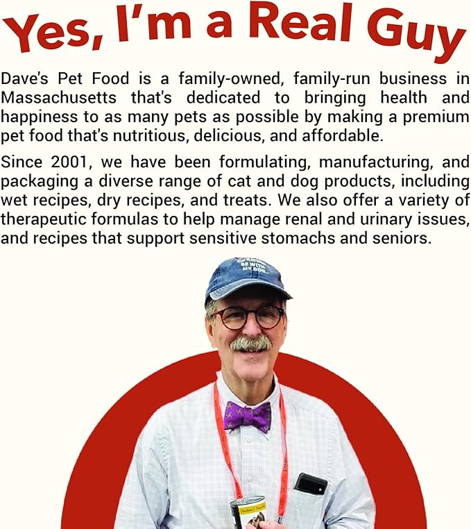 Dave's Pet Food Grain Free Wet Dog Food (Beef & Vegetable in Gravy), Made in USA Naturally Healthy Canned Dog Food, Added Vitamins & Minerals, Wheat & Gluten-Free, 13.2 oz Cans (Case of 12)