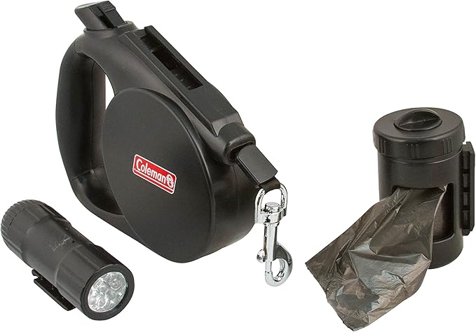 Coleman 3-in-1 Pet Retractable Leash, Black