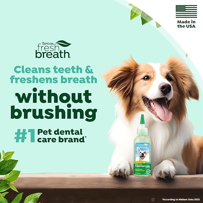 TropiClean Clean Teeth Gel for Dogs | Dog Dental Care | Dog Toothpaste | Breath Freshener | Easy Teeth Cleaning | Made in the USA | 4 oz.