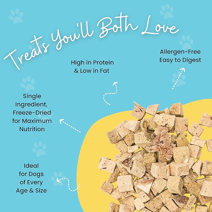 hotspot pets Freeze Dried Beef Heart Treats for Cats & Dogs - Single Ingredient All Natural Grain-Free Beef Heart - Perfect for Training, Topper or Snack - Made in USA - 1LB Bag