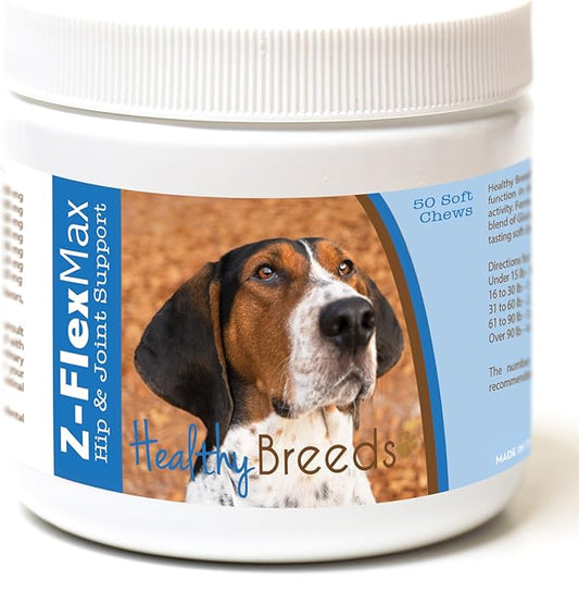 Healthy Breeds Treeing Walker Coonhound Z-Flex Max Hip and Joint Soft Chews 50 Count