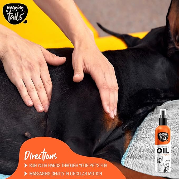 Wagging Tails 6-in-1 Soothing Oil 6.76 fl oz for Dogs | All natural ingredients Coconut Oil and Vitamin E help control hair fall & improve Coat Shine and Softness
