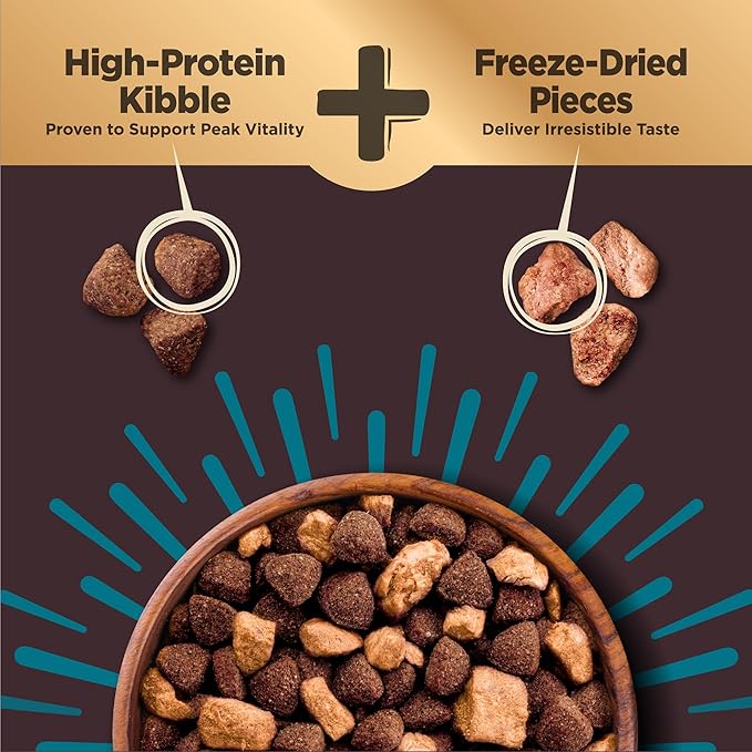 Wellness CORE RawRev Dry Dog Food with Wholesome Grains, Natural Ingredients, Made in USA with Real Freeze-Dried Meat (Adult, Ocean, 4 lbs)