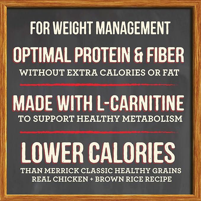 Merrick Healthy Grains Premium Adult Dry Dog Food, Wholesome and Natural Kibble, Healthy Weight Recipe - 25.0 lb. Bag