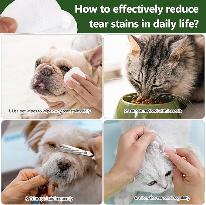 Pet Wipes for Dogs and Cats, -200 count-, Eye wipes for dogs, Grooming Wipes for Cat Chin, Unscented Soft pet wipes