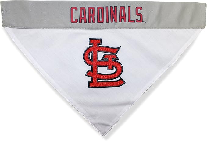 Pets First MLB ST. Louis Cardinals Reversible Bandana Size XX-Large for Dogs & Cats. 2 Sided Sports Bandana,Premium Embroidery Team Logo, All MLB Teams Available