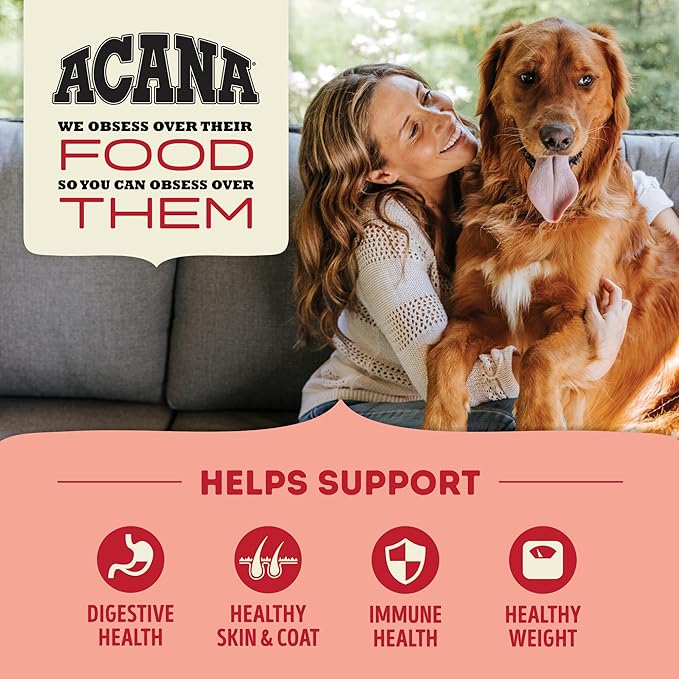 ACANA Grain Free Dry Dog Food, Red Meat Recipe, 4.5lb