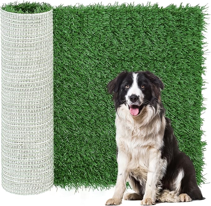 Replacement Dog Grass Pee Pad for Potty Training, Large Artificial Grass Patch for Potty Tray, Reusable & High Drainage - 33x33 Inches