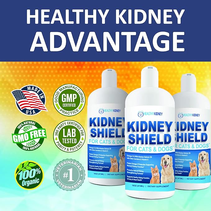 Dog and Cat Kidney Support, Canine Feline Renal Health Support Supplement For Normal Kidney Function, Creatinine, Detox, Urinary Track Cleansing, Best Kidney Stuff, Improve Pets Alive an Kidney Health