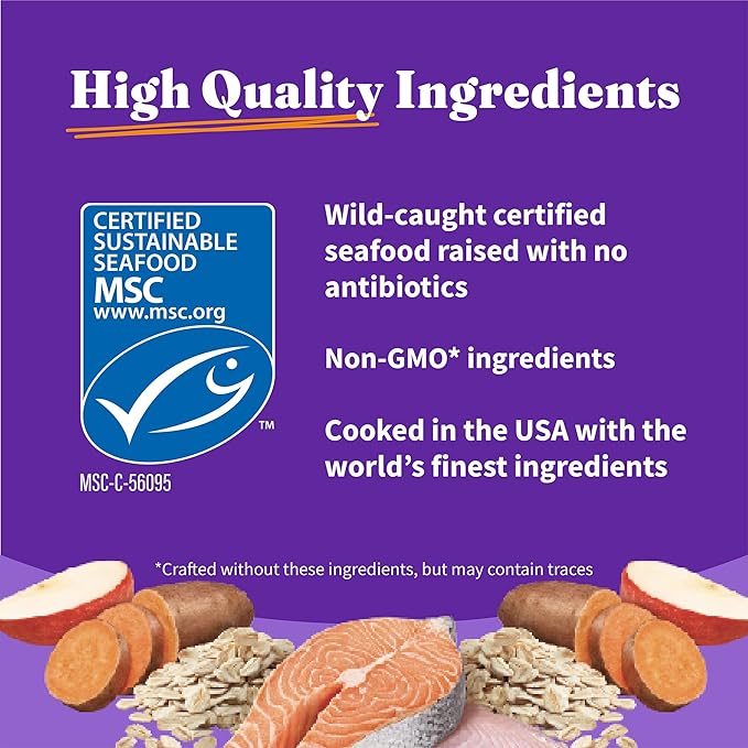 Halo Holistic Dog Food, Complete Digestive Health Wild-caught Salmon and Whitefish Recipe, Dry Dog Food Bag, Adult Formula, 21-lb Bag