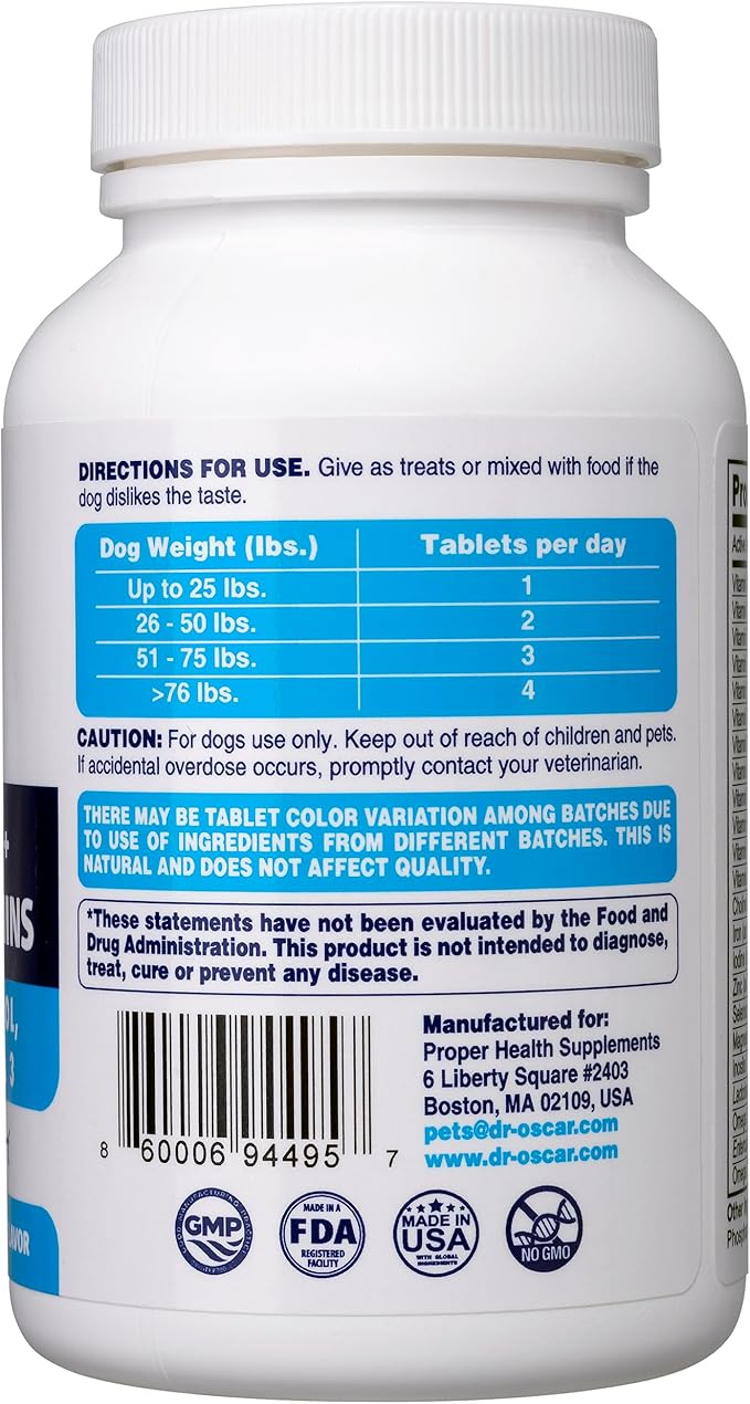 Dog Prenatal Vitamins. The Only Prenatal Vitamins for Dogs with Omega 3, Probiotics, Choline & Inositol, Key for Mother & Puppies. 2in1 Postnatal & Prenatal Dog Vitamins + Folic Acid 90 Tablets