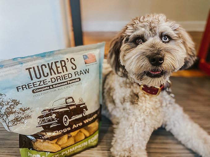 Tucker's Raw Frozen Freeze Dried Raw Dog Food, Pork, Duck & Pumpkin Formula 14oz