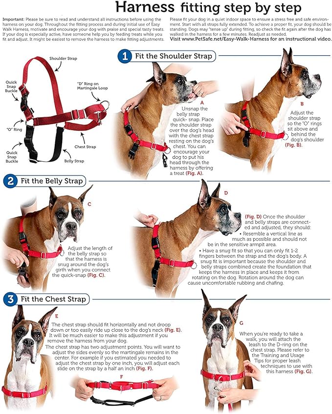 PetSafe Easy Walk Dog Harness - No Pull Dog Harness - X-Large, Black