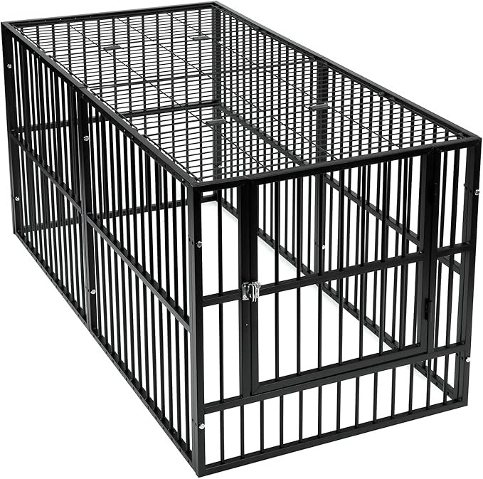 Dog Playpen|31.5" Height Dog Fence Heavy Duty Exercise Pen, 31"- 63" Inch Extendable, Safe and Sturdy, Easy Assemble, Easy to Assemble for Outdoor Indoor (Roof)