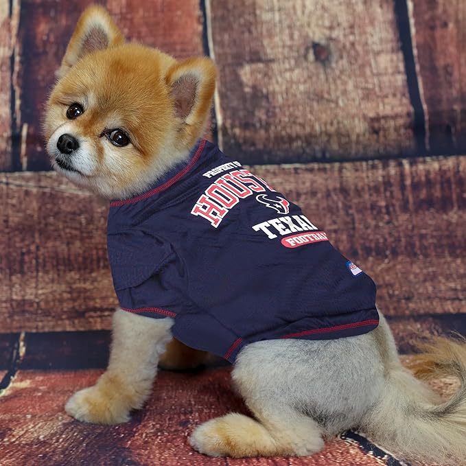 Pets First PET SHIRT for Dogs & Cats - NFL HOUSTON TEXANS Dog T-Shirt, X-Small. - Cutest Pet Tee Shirt for the real sporty pup