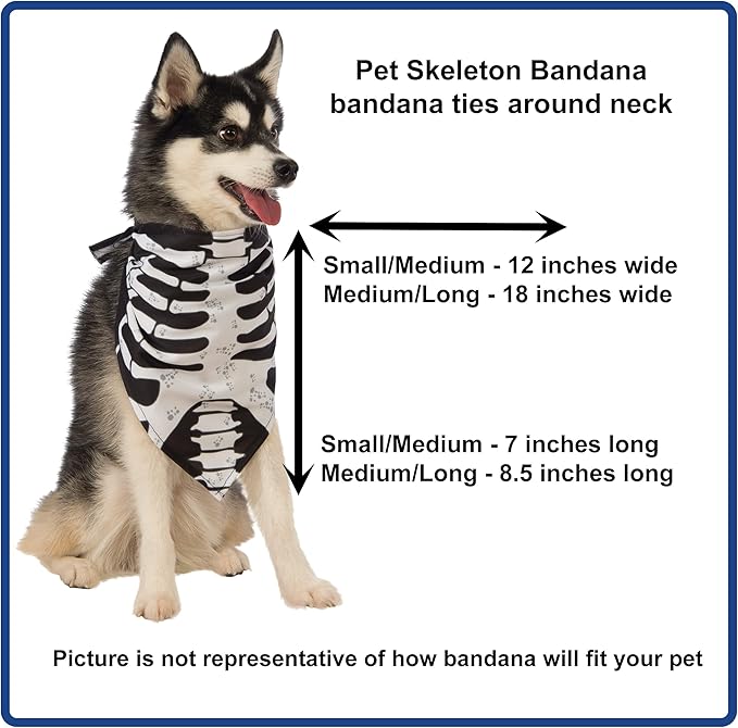 Rubie's Skeleton Bandana Dog Costume