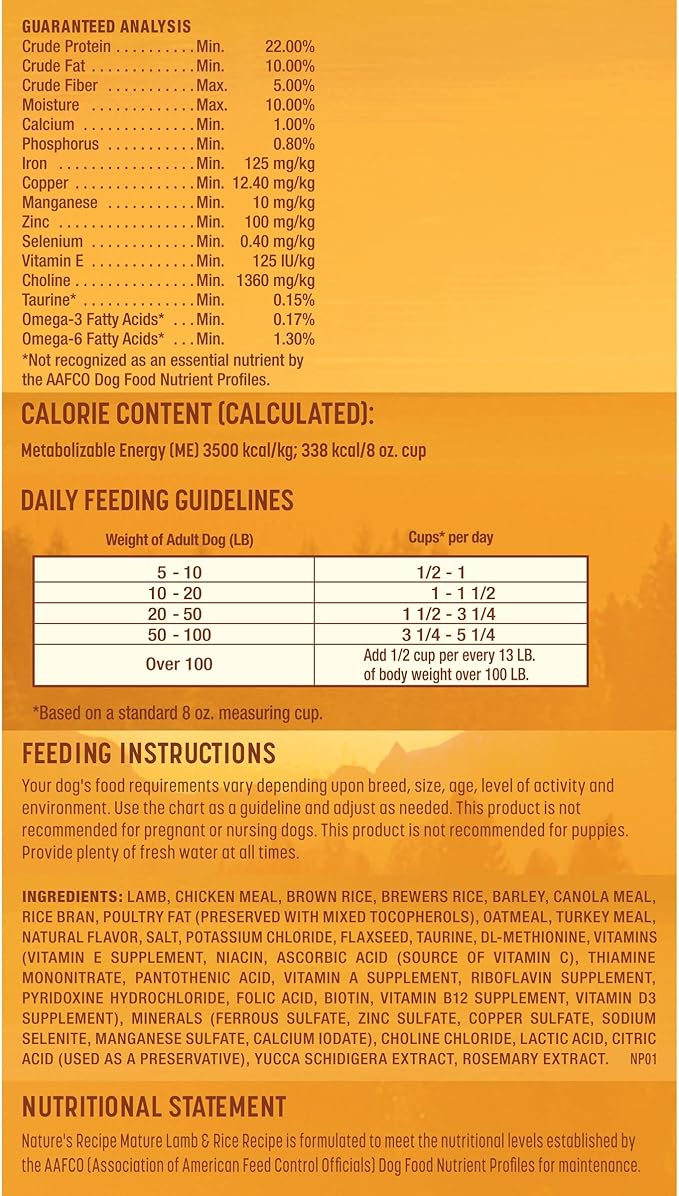 Nature's Recipe Mature Lamb & Rice 24 Pounds Dry Dog Food + Chicken Recipes Variety Pack 2.75 Ounce (Pack of 24) Wet Dog Food Bundle