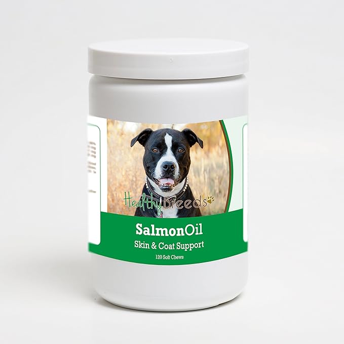 Healthy Breeds Pit Bull Salmon Oil Soft Chews 120 Count