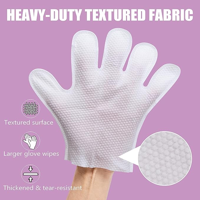 Pet Grooming Gloves for Dog Cat - 4 Pcs Quick Bath Pet Wipes - No Rinse Cat Dog Bath Wipes - Dog Wipes Cleaning Deodorizing, Nourish Fur - Pet Wipes for Paws, Butt and Body