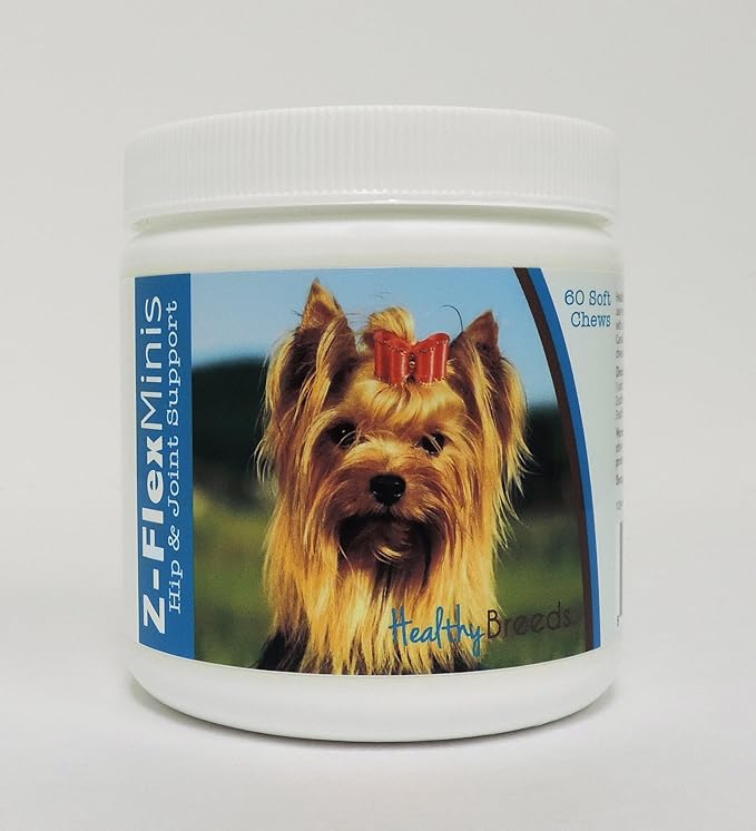 Healthy Breeds Yorkshire Terrier Z-Flex Minis Hip and Joint Support Soft Chews 60 Count