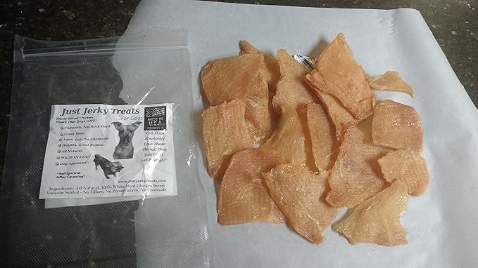 Natural Chicken Jerky Dog Treats - 1 Ingredient. USA Made. No Fillers. No Chemicals. 10oz